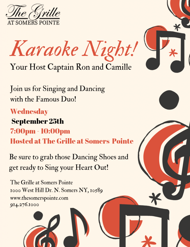 Karaoke Night Event Details- The Somers Pointe & The Grille at Somers Pointe