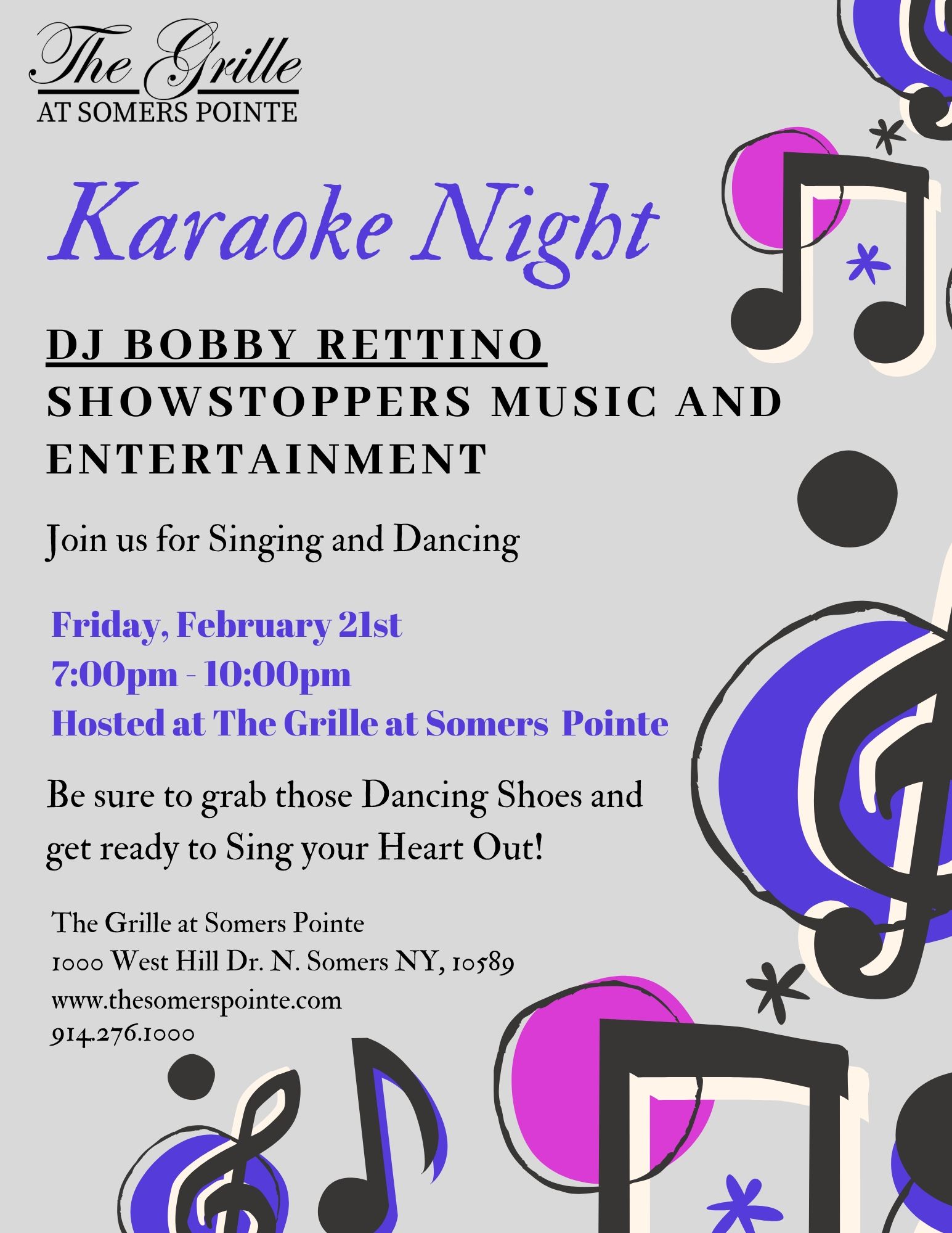 Karaoke Night Event Details- The Somers Pointe & The Grille at Somers Pointe