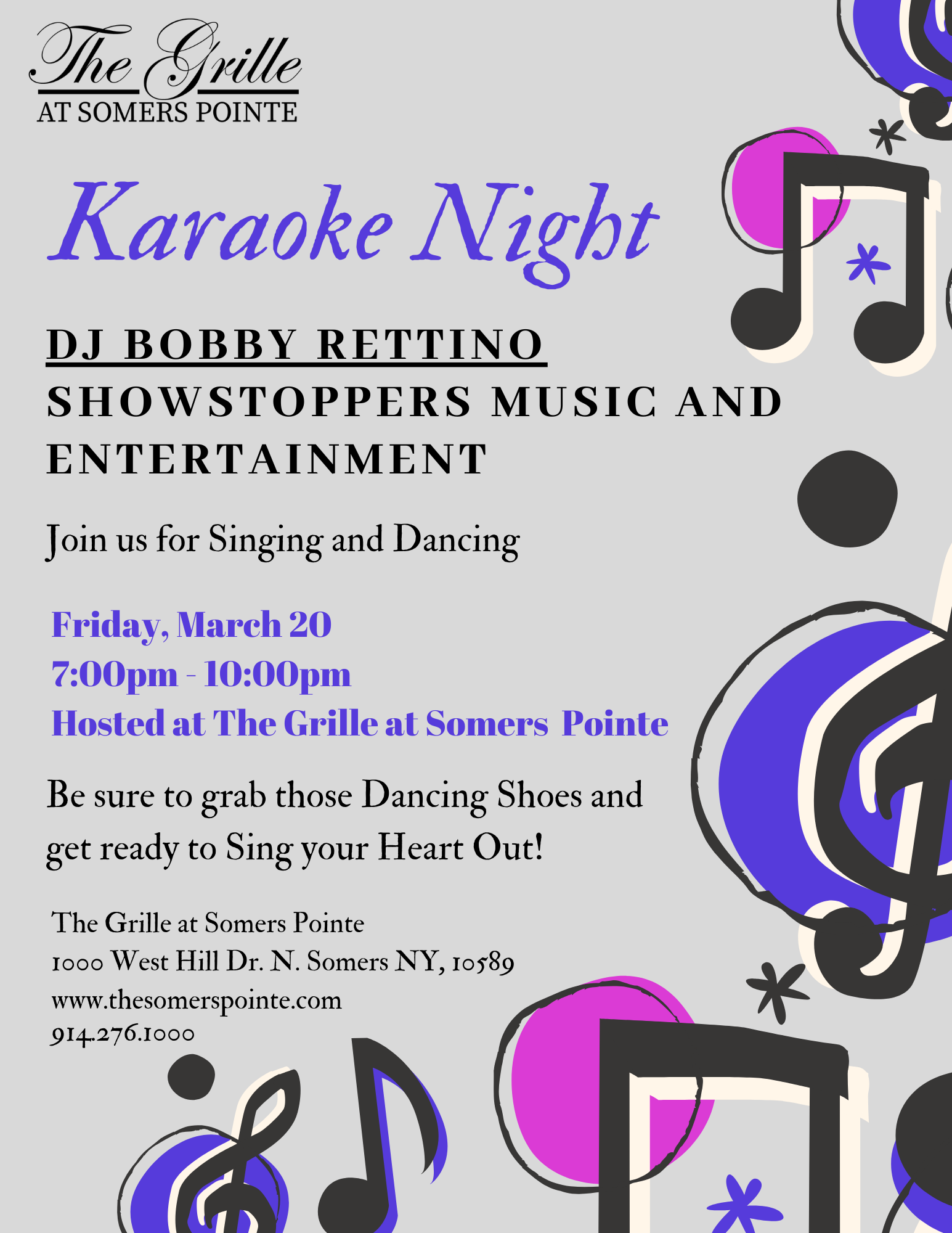 Karaoke Night Event Details- The Somers Pointe & The Grille at Somers Pointe